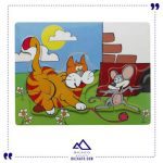 پازل جایگذاری گربه موش