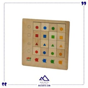 پازل-چوبی-هوش-طرح-اشکال-هندسی-۱۶-قطعه